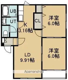 プリオール美原【2階】の間取り